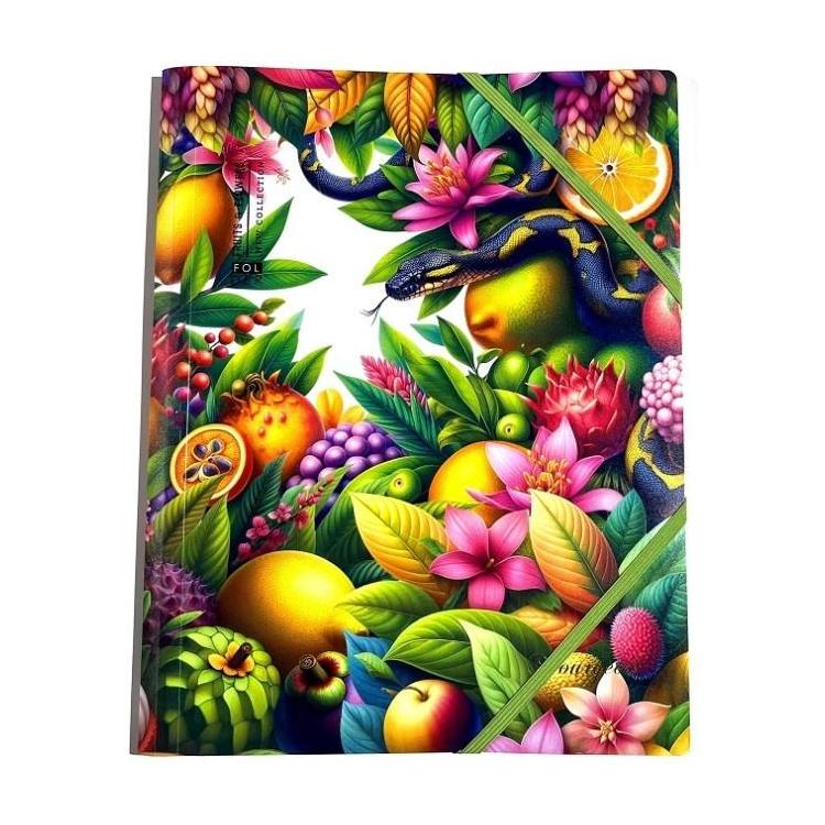 Teczka A4+ plastikowa z gumką Dżungla