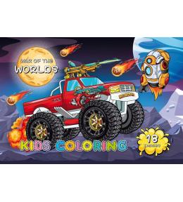 Kolorowanka A4 18 obrazków Kosmos Monster Truck