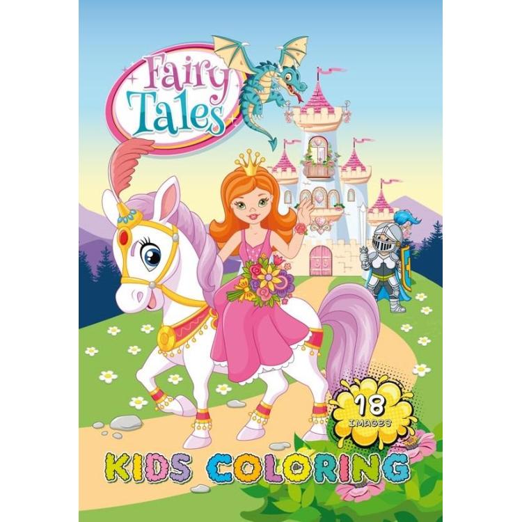 Kolorowanka A4 18 obrazków Świat bajek