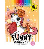 Kolorowanka A4 15 obrazków Zabawne jednorożce 1