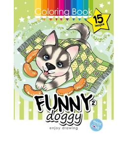 Kolorowanka A4 15 obrazków Zabawne pieski 2