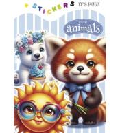 Kolorowanka 135x190 z naklejkami Urocze zwierzaki