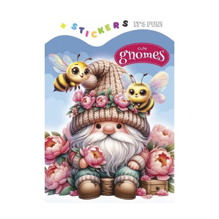 Kolorowanka 135x190 z naklejkami Urocze gnomy