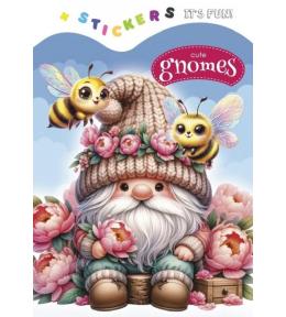 Kolorowanka 135x190 z naklejkami Urocze gnomy