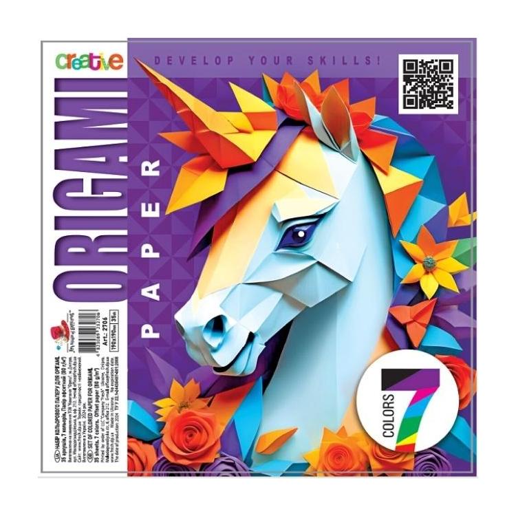 Papier do origami 190x190 35 arkuszy 80g/m2 Jednor