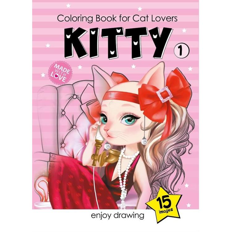 Kolorowanka A4 15 obrazków Kotki 1