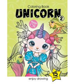 Kolorowanka A4 15 obrazków Jednorożce 2
