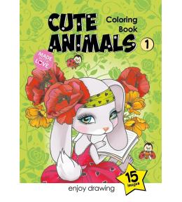 Kolorowanka A4 15 obrazków Słodkie zwierzątka 1