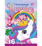 Kolorowanka A4 16 obrazków Jednorożec