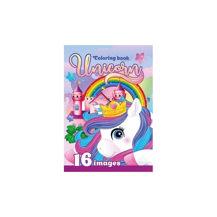 Kolorowanka A4 16 obrazków Jednorożec