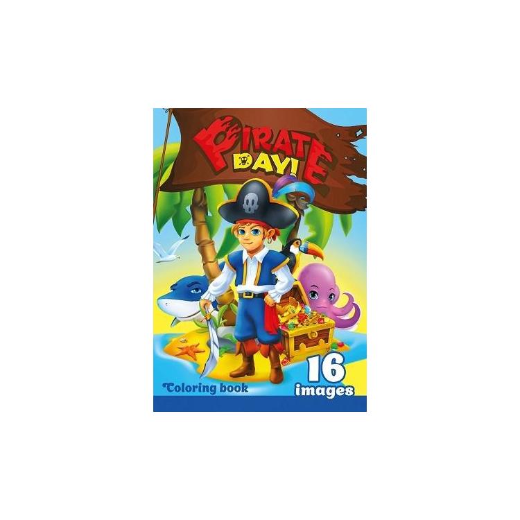 Kolorowanka A4 16 obrazków Piraci