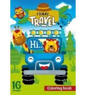 Kolorowanka A4 16 obrazków Zabawne podróże