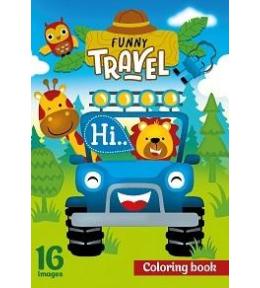 Kolorowanka A4 16 obrazków Zabawne podróże