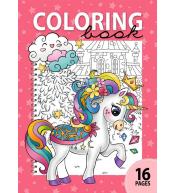 Kolorowanka A4 16 obrazków Jednorożce