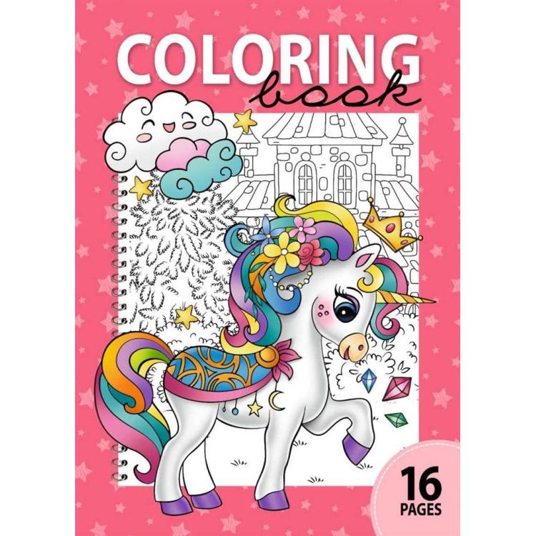 Kolorowanka A4 16 obrazków Jednorożce