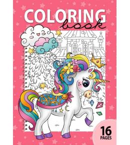 Kolorowanka A4 16 obrazków Jednorożce