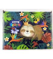 Teczka A4+ z plastikowym suwakiem Leniwiec FRESH