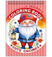 Kolorowanka 105x148 z naklejkami Gnomy