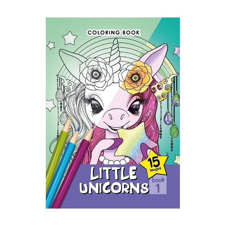 Kolorowanka A5 15 obrazków Małe jednorożce 1