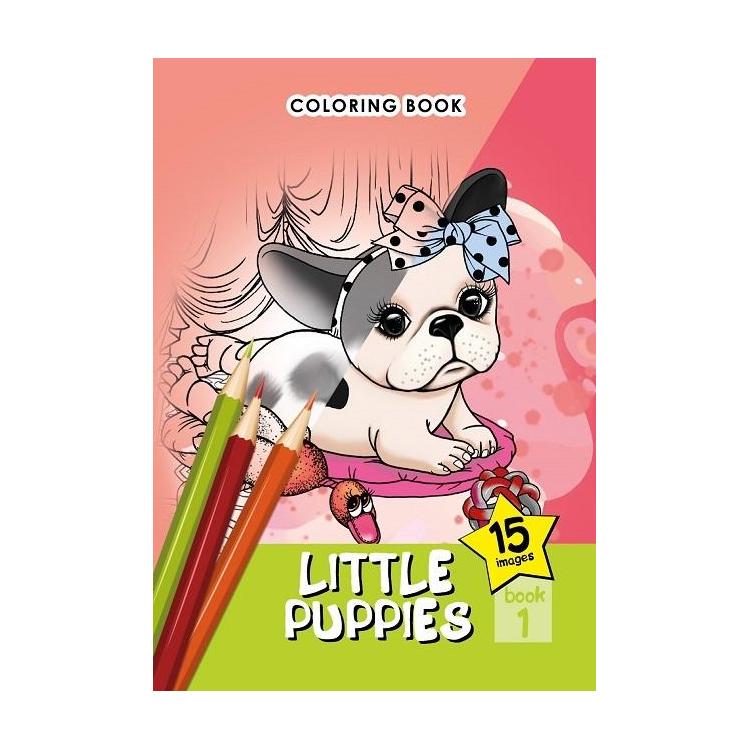 Kolorowanka A5 15 obrazków Małe pieski 1