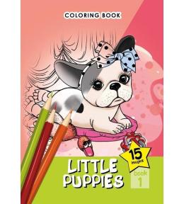 Kolorowanka A5 15 obrazków Małe pieski 1