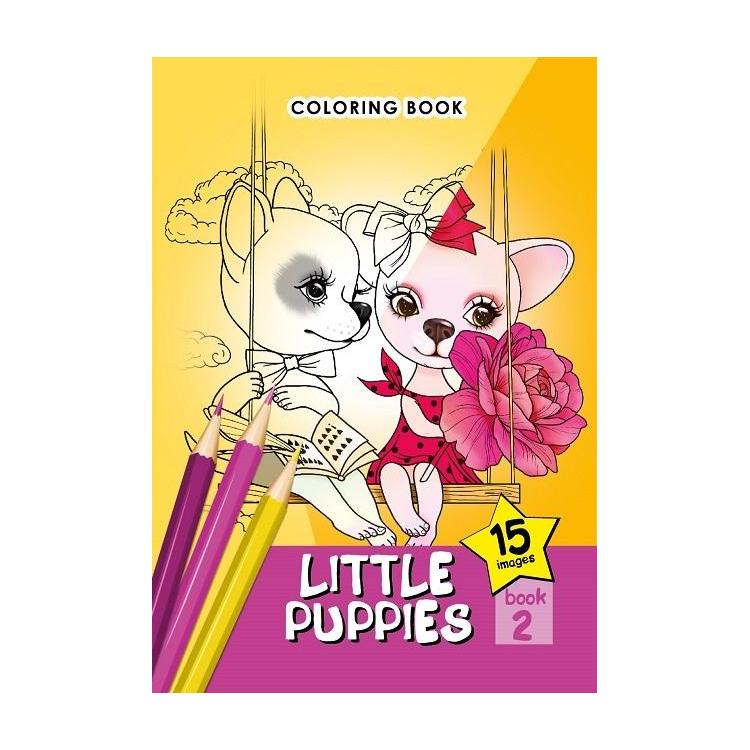 Kolorowanka A5 15 obrazków Małe pieski 2