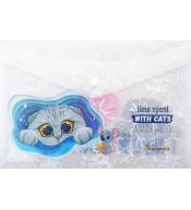 Teczka A4+ plastikowa z klipsem Kotek FRESH