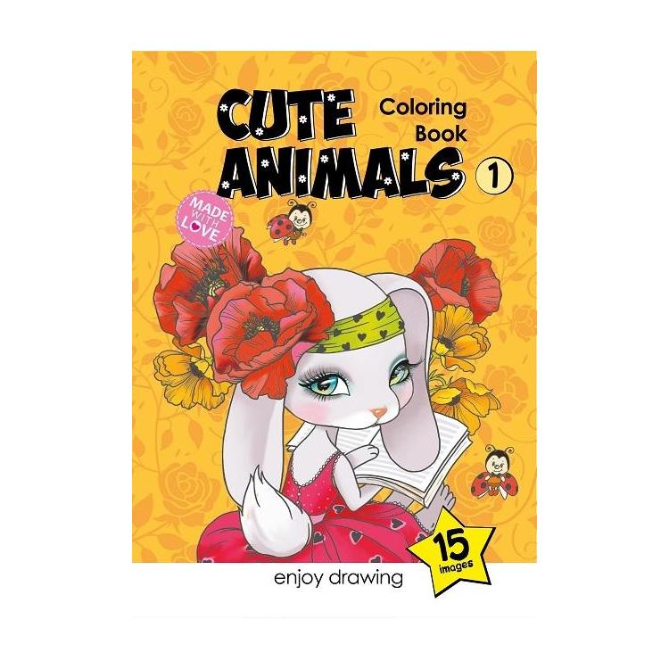 Kolorowanka A5 15 obrazków Słodkie zwierzaki 1