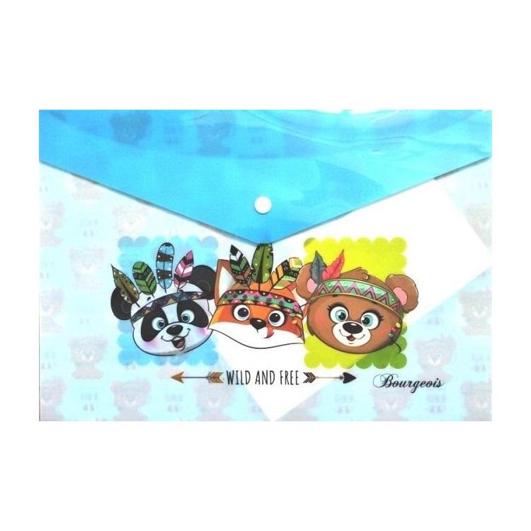 Teczka A4+ plastikowa z klipsem Zwierzaki FRESH