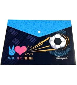 Teczka A4+ plastikowa z klipsem Piłka nożna
