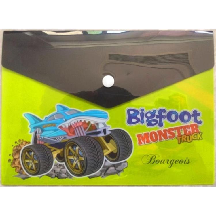 Teczka A5+ plastikowa z klipsem Koty Monster Truck