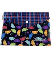 Teczka A5+ plastikowa z klipsem Parasolki