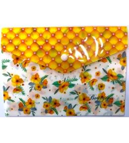 Teczka A5+ plastikowa z klipsem Kwiaty FRESH