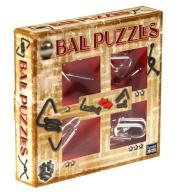 Łamigłówki metalowe 4 szt Ball Puzzles czerwony G3