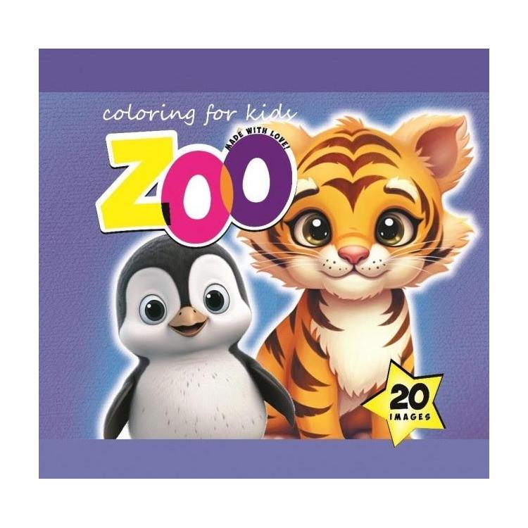 Kolorowanka 140x140 Zoo niebieska 20 obrazków