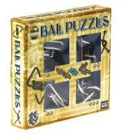 Łamigłówki metalowe 4 szt Ball Puzzles niebiesk G3