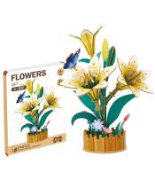 DIY drewniane kwiatki 3D lilie