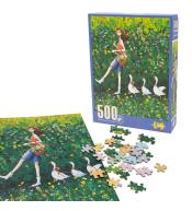 Puzzle dziewczyna z gąskami 500 elementów