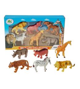 Zestaw 6 dzikich zwierząt12cm