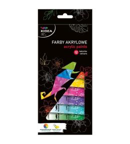 Farby akrylowe 12x12ml KIDEA
