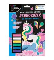 Zestaw rysunkowy z pastelami Jednorożec KIDEA
