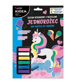 Zestaw rysunkowy z pastelami Jednorożec KIDEA
