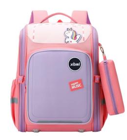 Plecak szkolny Jednorożec z piórnikiem różowy 21L