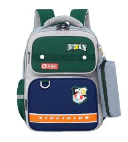 Plecak szkolny Dinozaur z piórnikiem szary 16L