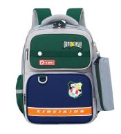 Plecak szkolny Dinozaur z piórnikiem szary 16L