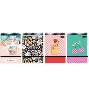 Kołonotes A6/96K kratka na gumkę UV mix (10szt)