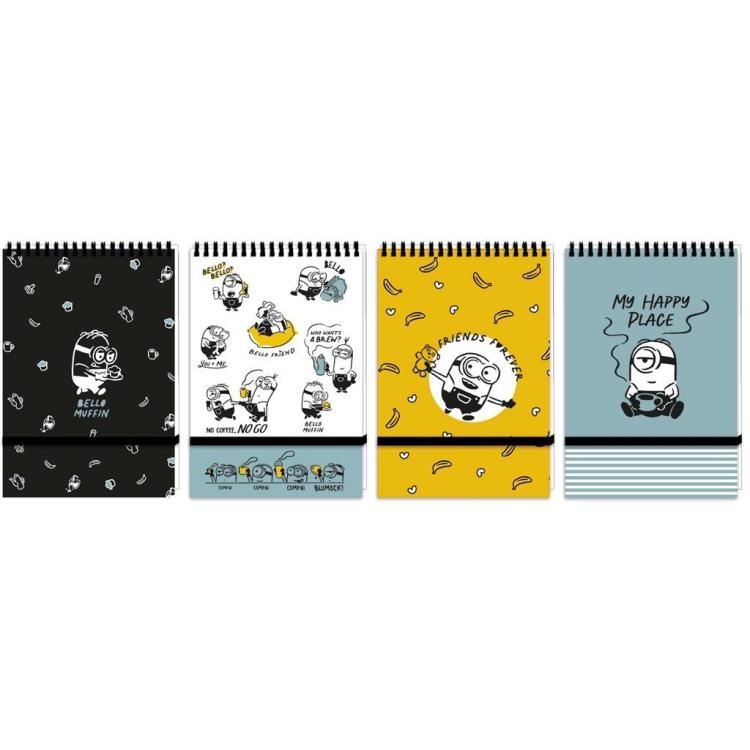 Kołonotes A6/96K kratka Minionki (10szt)