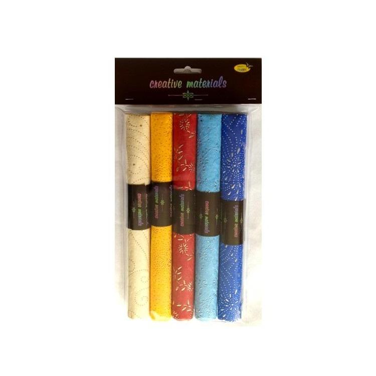 Papier czerpany ozdobny gm 140 25x35cm 5 ark