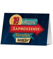 Zaproszenie Urodziny 18 (10szt)