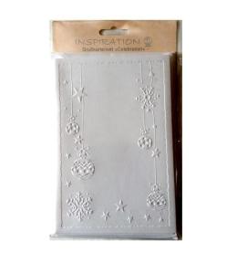 Karnety tłoczone + koperty 5szt Bombki